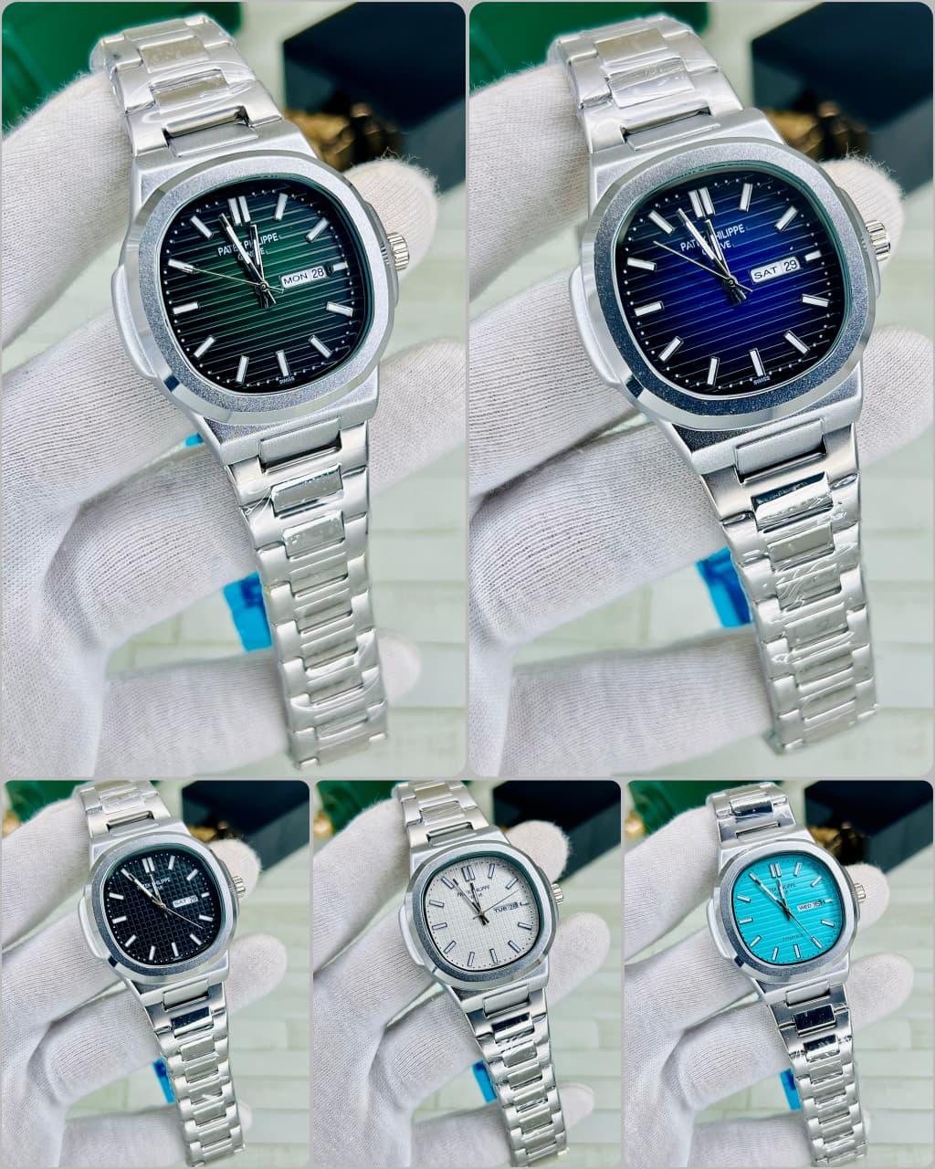 Patek Philippe Nautilus Style Watch – Two-Tone Gold Silver Blue Dial
