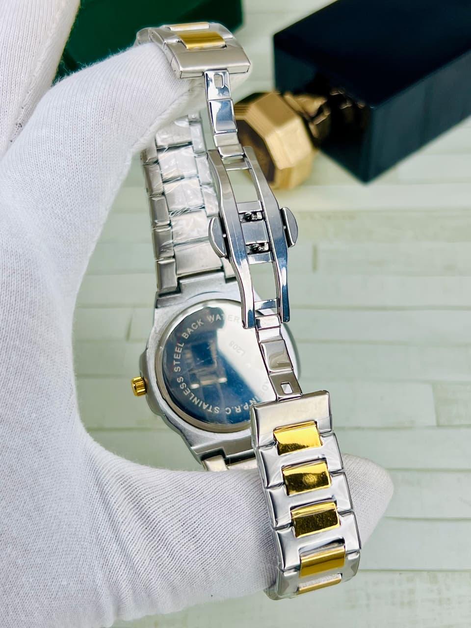 Patek Philippe Nautilus Style Watch – Two-Tone Gold Silver Blue Dial