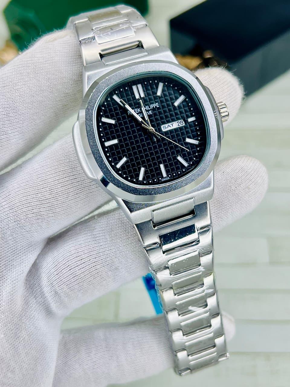 Patek Philippe Nautilus Style Watch – Two-Tone Gold Silver Blue Dial