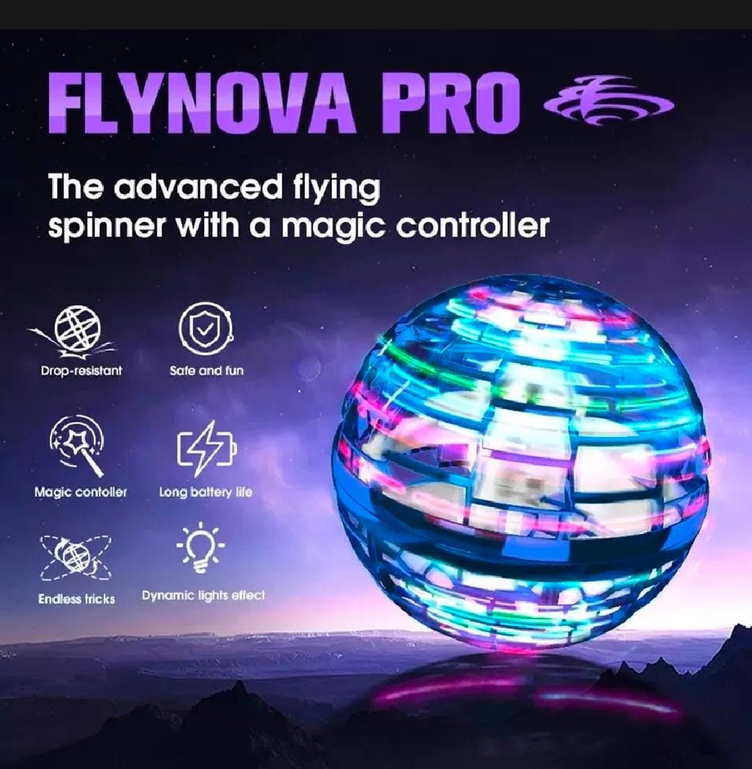 Flying Ball Boomerang Flyorb Magic With LED Lights Drone Hover Ball Stress Release Flying Spinner Fidget Toys Kids Family Gifts