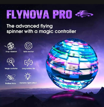Flying Ball Boomerang Flyorb Magic With LED Lights Drone Hover Ball Stress Release Flying Spinner Fidget Toys Kids Family Gifts