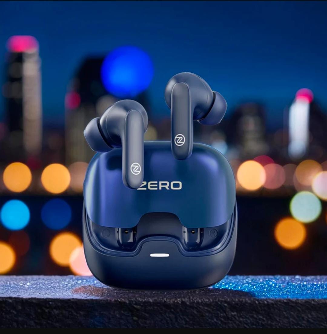 Zero ZBUDS Wave Wireless Earbuds | Bluetooth 5.3 | Quad Mic ENC | 60H Playtime | IPX5 Waterproof