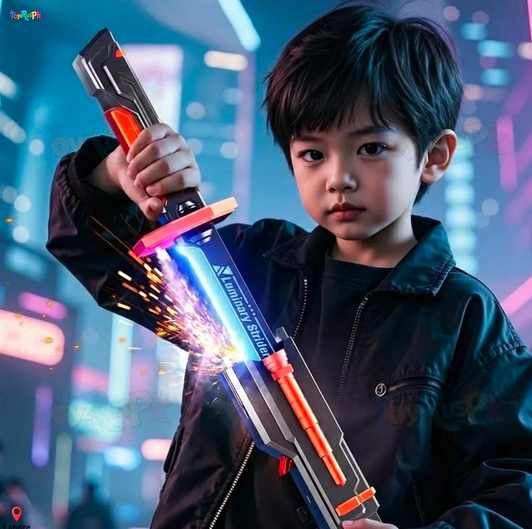 ⚔️ LED Sword with Smoke & Spark Effects – 7 Color Light Blade Anime Inspired Cosplay Katana with Sound Effects for Roleplay, Halloween, Parties, Collectors & Display ⚔️