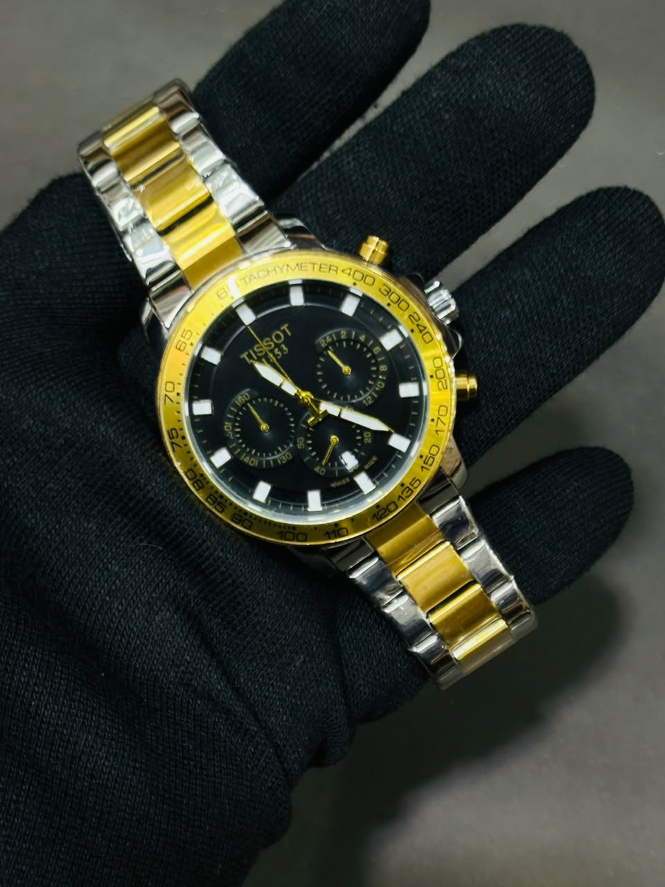Tissot PR 100 Chronograph in Yellow Gold Bracelet