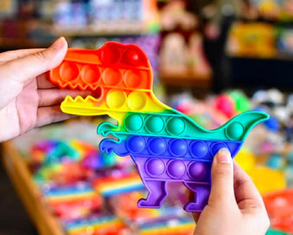 Rainbow Pop It Fidget Toy | Stress Relief | Sensory Bubble Toy for Kids & Adults