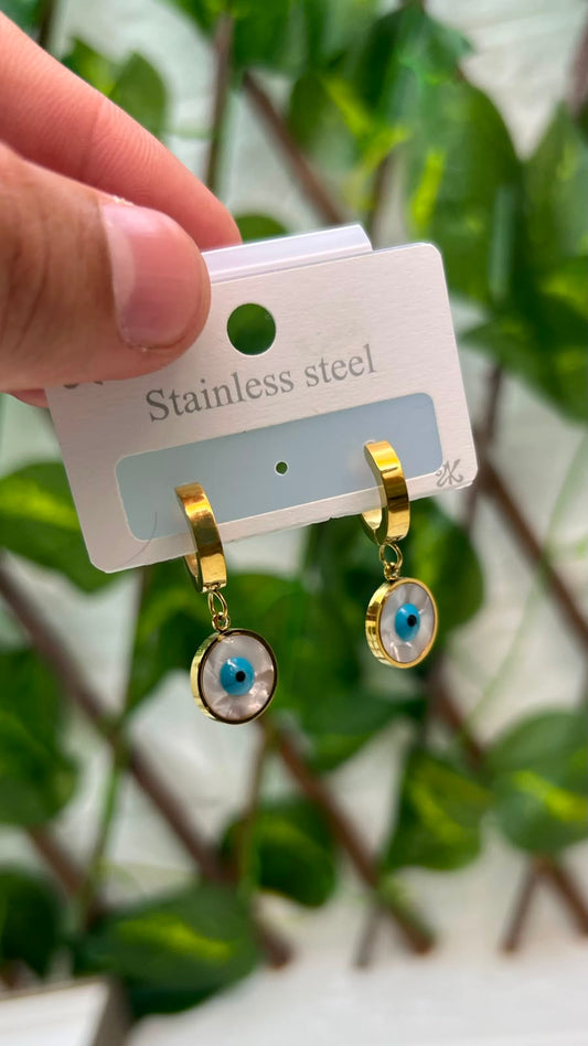 Evil Eye Hoop Earrings for Women