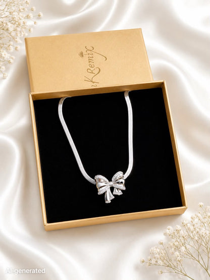 Elegant Dual Teardrop Crystal Pendant Necklace for Women | Luxury Silver-Plated Jewelry Gift