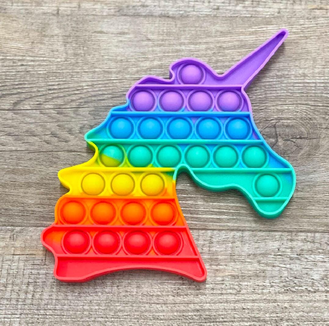 Rainbow Pop It Fidget Toy | Stress Relief | Sensory Bubble Toy for Kids & Adults