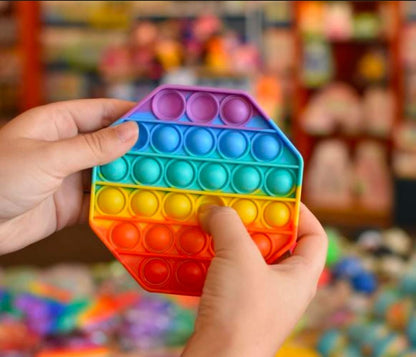 Rainbow Pop It Fidget Toy | Stress Relief | Sensory Bubble Toy for Kids & Adults