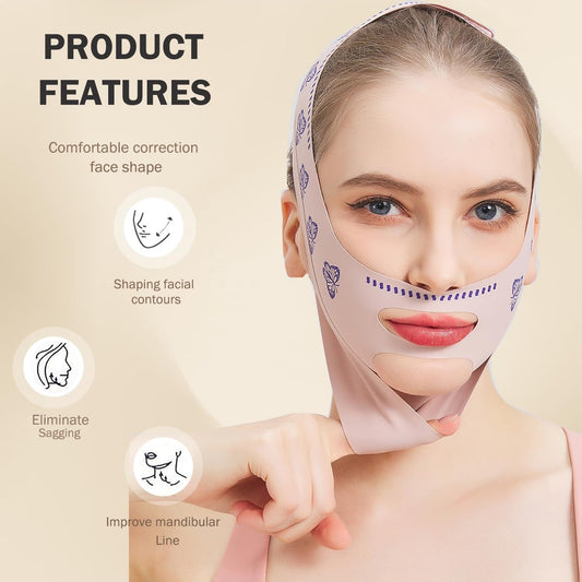 Skin Care Beauty face Mask Facial Shaper Belt Jawline Lifting Mask Skin Tightening Face Band Double Chin Reducer Face Lift Bandage V Line Slimming Beauty Sleep Mask