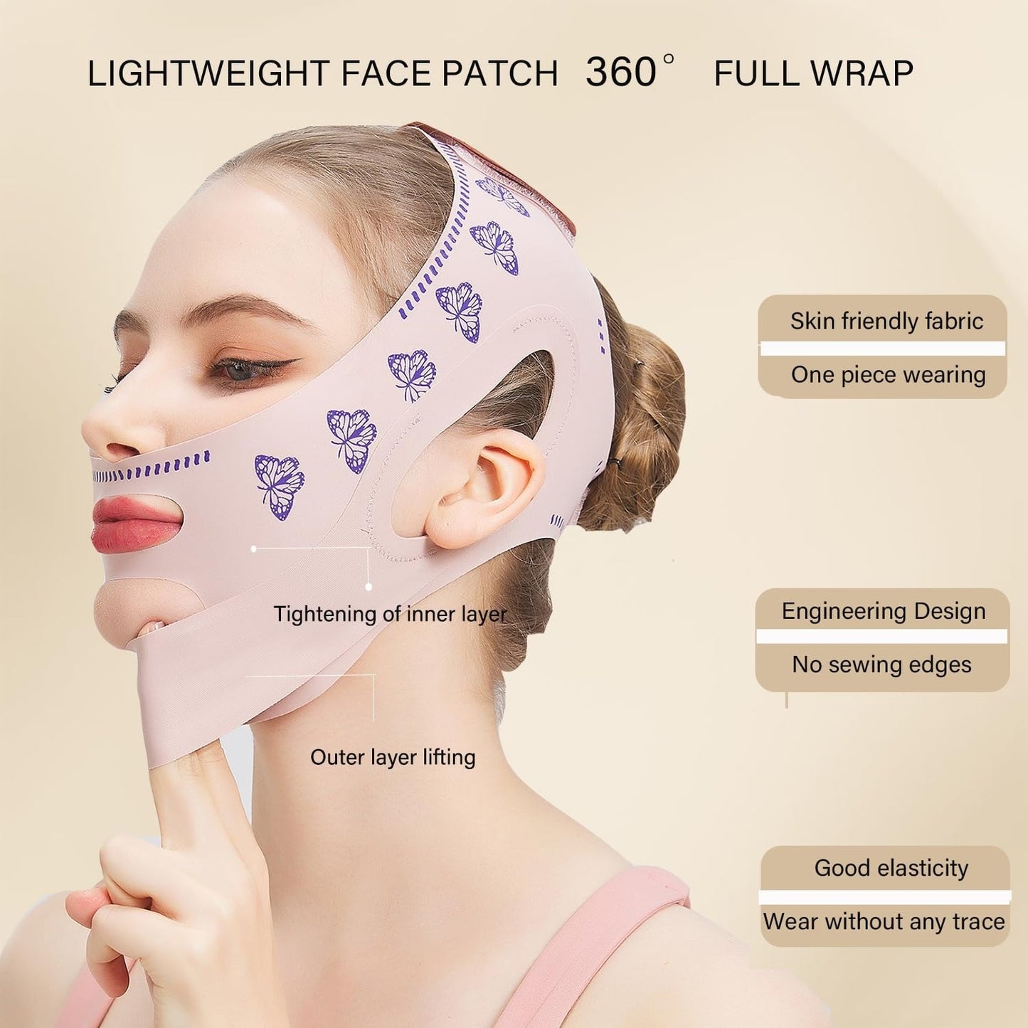 Skin Care Beauty face Mask Facial Shaper Belt Jawline Lifting Mask Skin Tightening Face Band Double Chin Reducer Face Lift Bandage V Line Slimming Beauty Sleep Mask