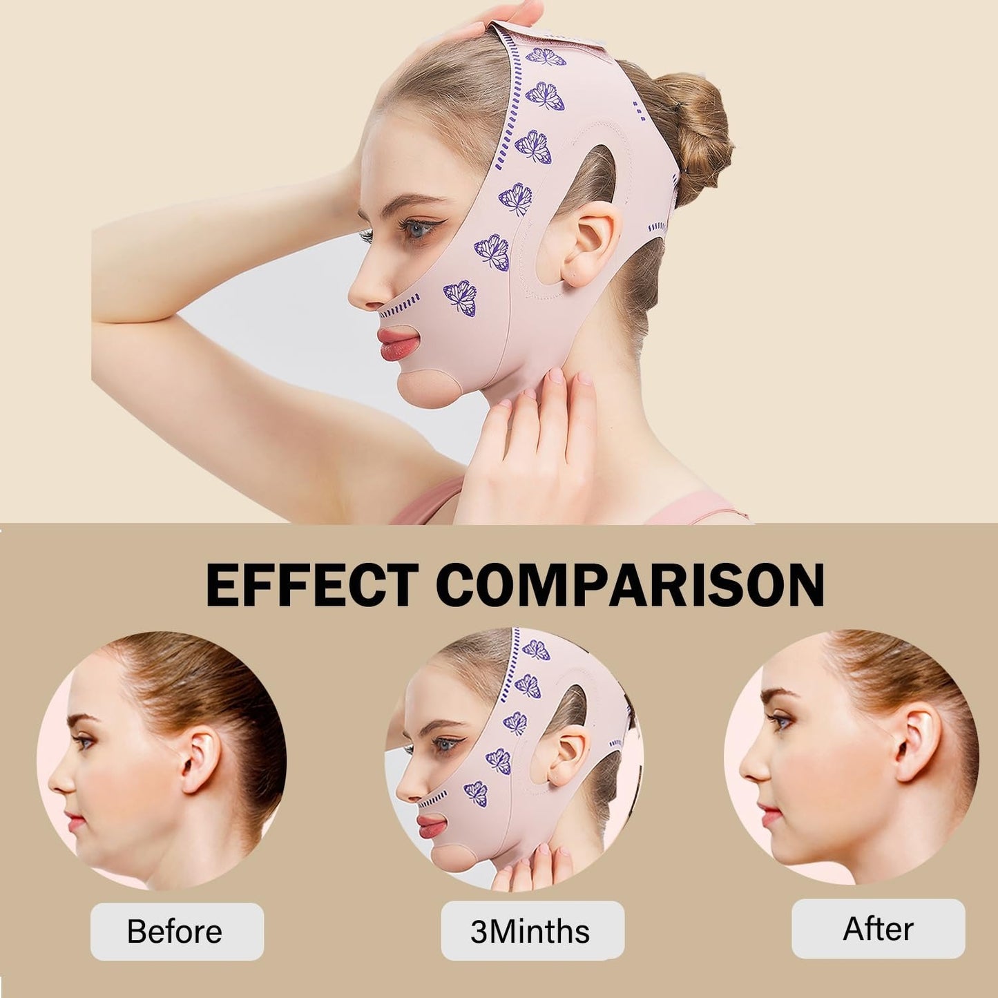 Skin Care Beauty face Mask Facial Shaper Belt Jawline Lifting Mask Skin Tightening Face Band Double Chin Reducer Face Lift Bandage V Line Slimming Beauty Sleep Mask