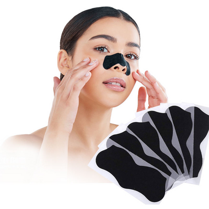 Sadoer 10 pcs Bamboo Charcoal Nose Strip Cleansing Pore Strips Peel Off Nose Sticker Mask Blackhead Remover Nose Strip Black Head Removal Nose Mask